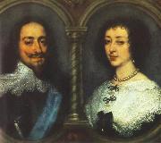 DYCK, Sir Anthony Van Charles I of England and Henrietta of France dfg oil painting picture wholesale